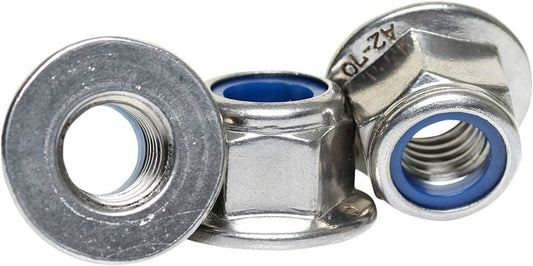 Flanged Metric Nylock Nuts