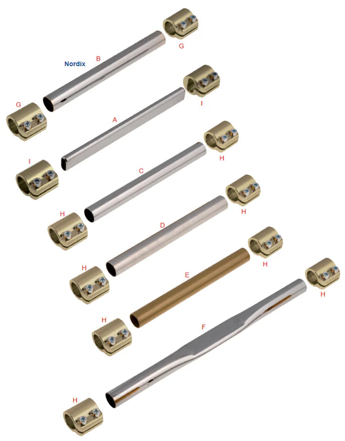 OTK Round Front Torsion Bar 30mm x 2mm, Gold