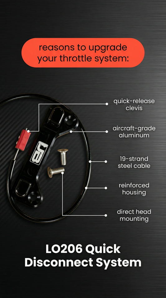 JB Race Works LO206 Complete Throttle Quick Disconnect System